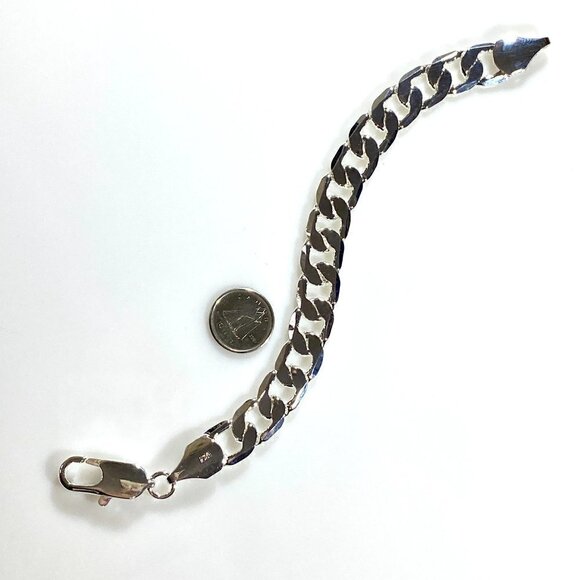 💙 Cuban Link Bracelet 12 mm 1/2" - Picture 3 of 6